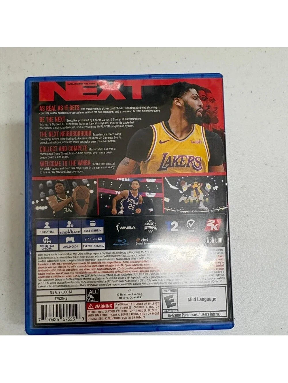 NBA 2K20 Sony PlayStation 4 PS4 Game CIB Complete with Manual Anthony Davis